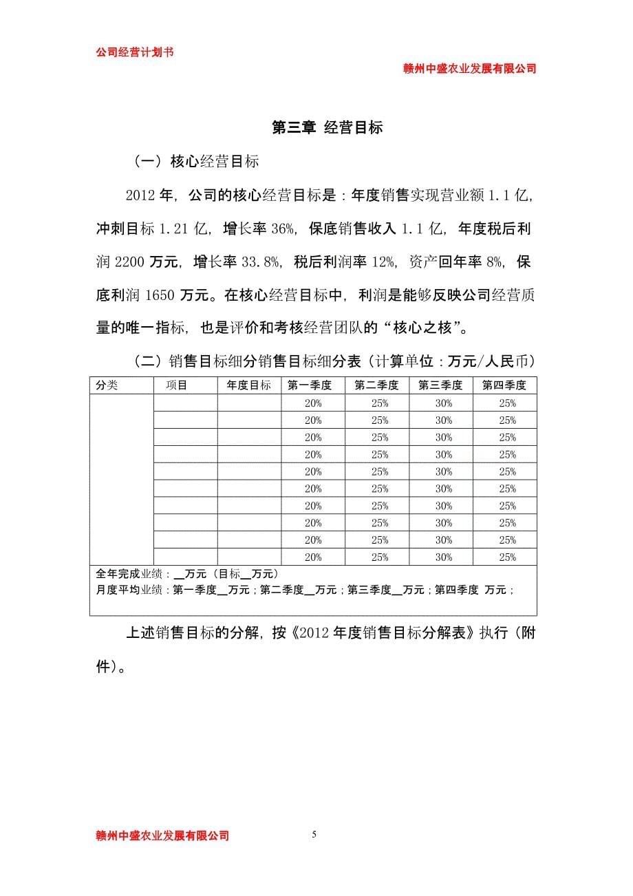 公司运营计划书模板企业运行计划（2020年10月整理）.pptx_第5页