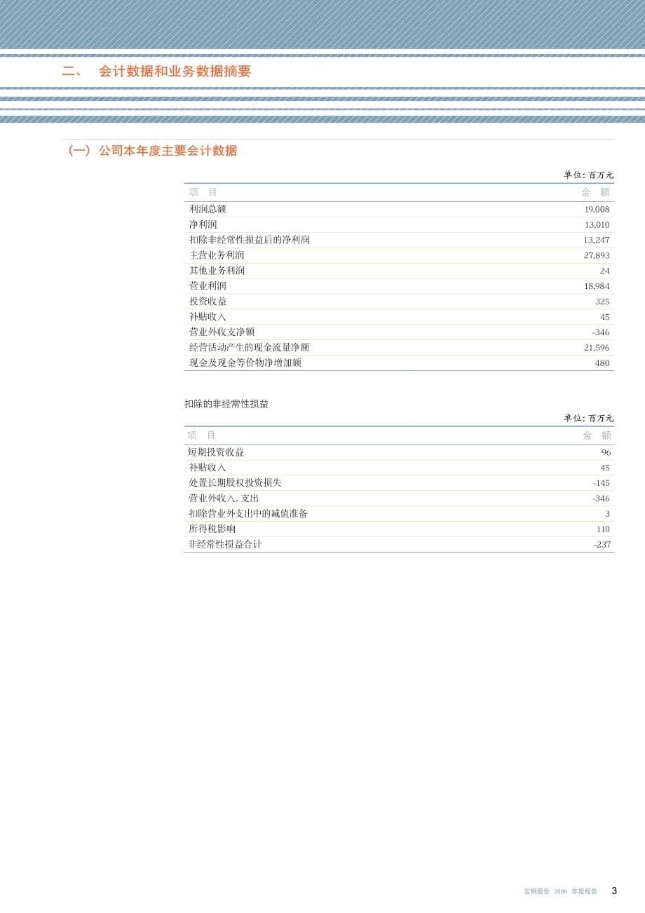 宝山钢铁股份有限公司2006年年度报告_第5页