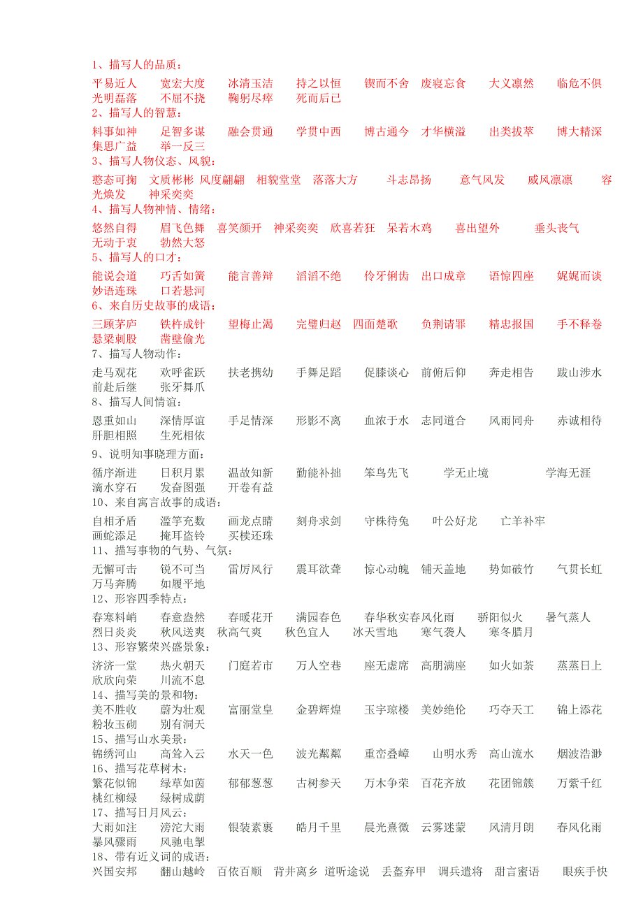 小学五年级成语大全新修订_第1页