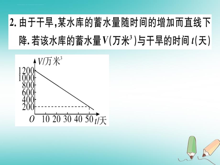 2018年秋八年级数学上册 第4章《一次函数》4.4 一次函数的应用 第2课时 单个一次函数图象的应用习题讲评 北ppt课件_第4页