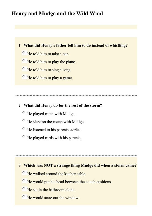 12-Henry and Mudge and the Wild Wind （quiz有答案）