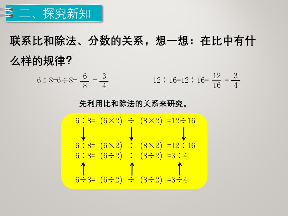 人教版小学六年级数学上册教学课件-第4单元 比-第2课时 比的基本性质_第4页