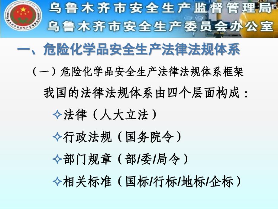 危险化学品安全生产法规标准体系及有关情况介绍演示课件_第3页