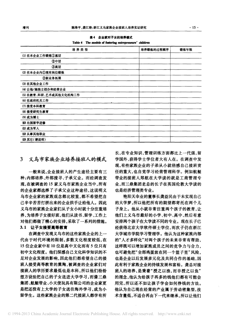 浙江义乌家族企业接班人培养实证研究_第4页