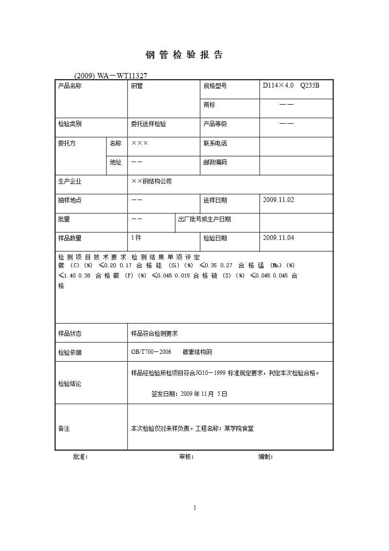 钢管等检验报告（2020年10月整理）.pptx_第1页