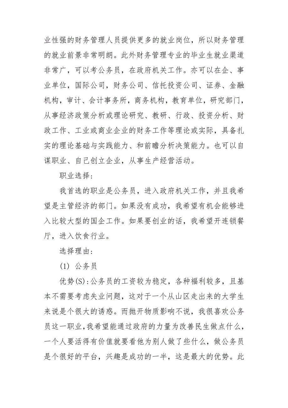 财务个人职业生涯愿景规划_第4页