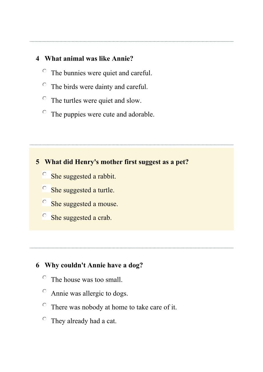 20-Henry and Mudge and Annie''s Perfect Pet（quiz有答案）_第2页