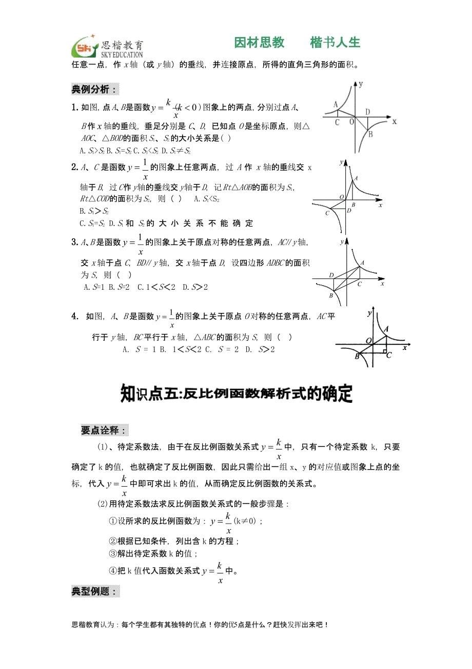 讲义 反比例函数1（2020年10月整理）.pptx_第5页