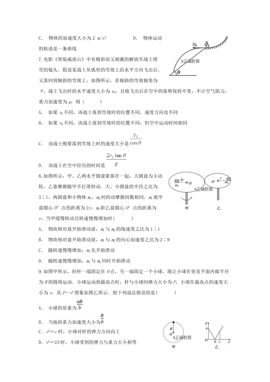 山东省某知名中学高二物理上学期第一次月考试题_第2页