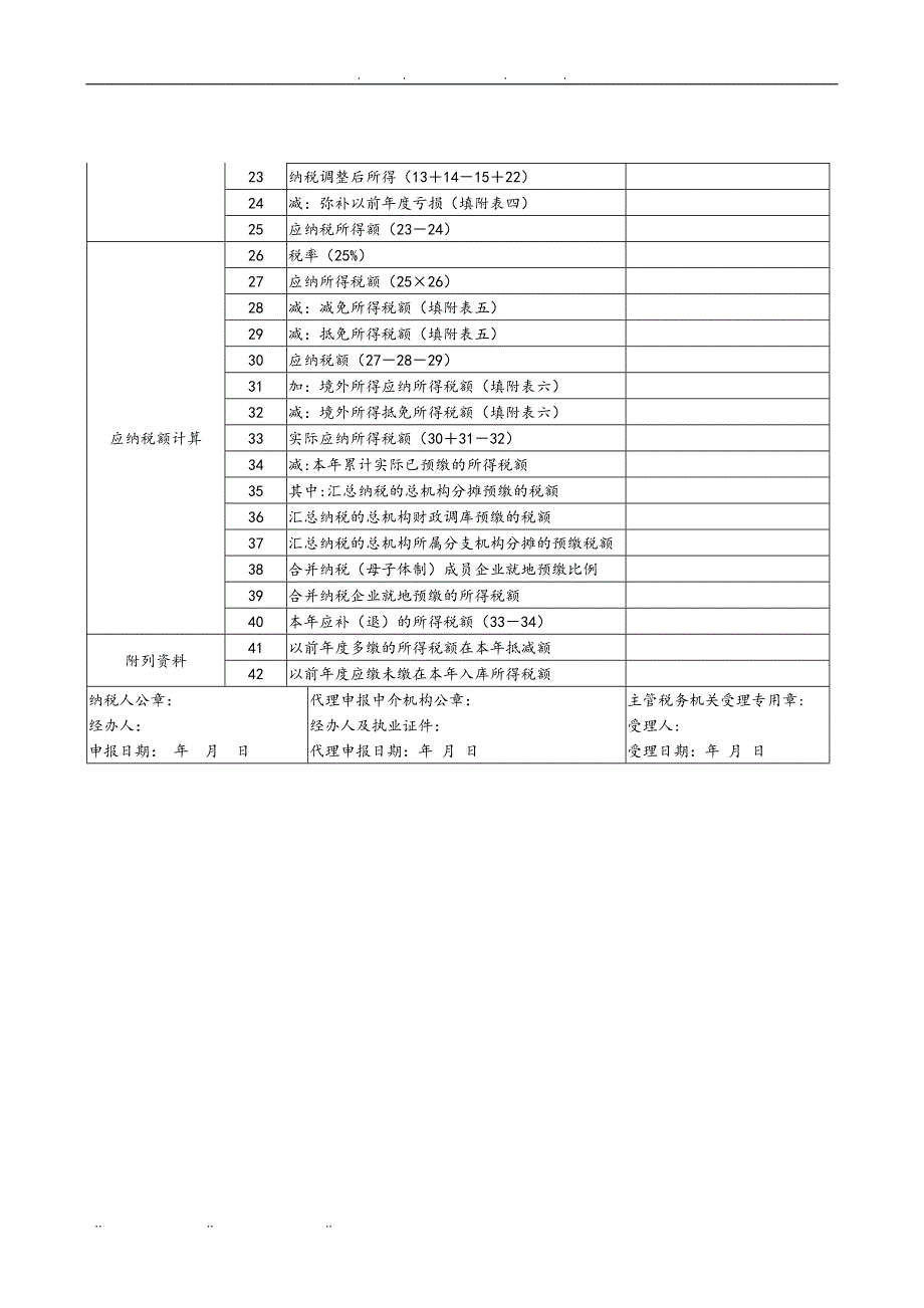 我国企业所得税年度纳税申报表(A类)填报说明_第4页