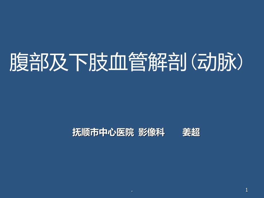 腹部及下肢血管解剖动脉PPT课件_第1页