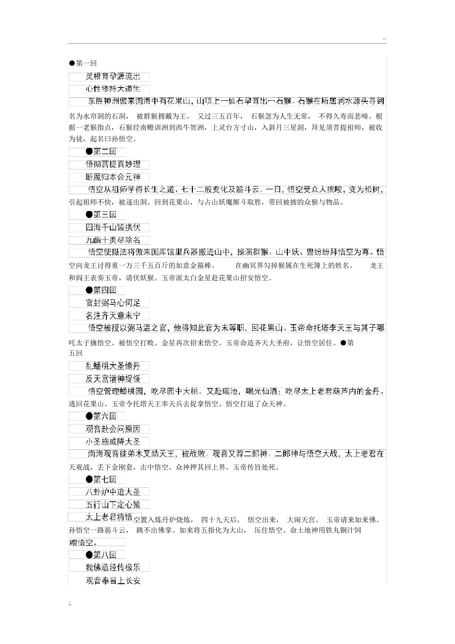 西游记每回主要内容(3)_第1页