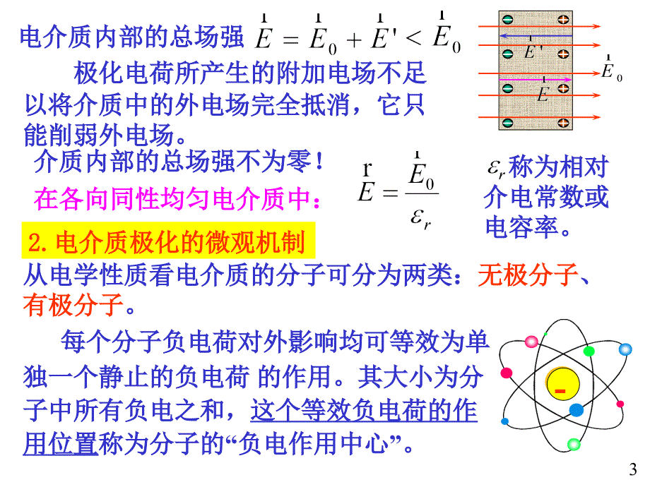 电介质的极化和介质中的高斯定理ppt课件_第3页