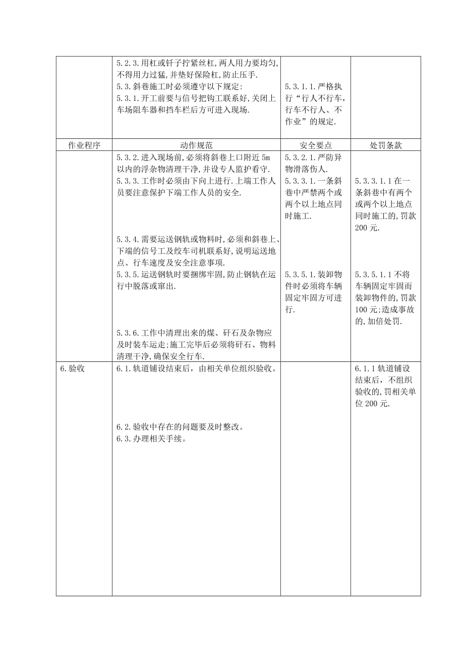 主要运输巷道轨道铺设作业规范_第4页