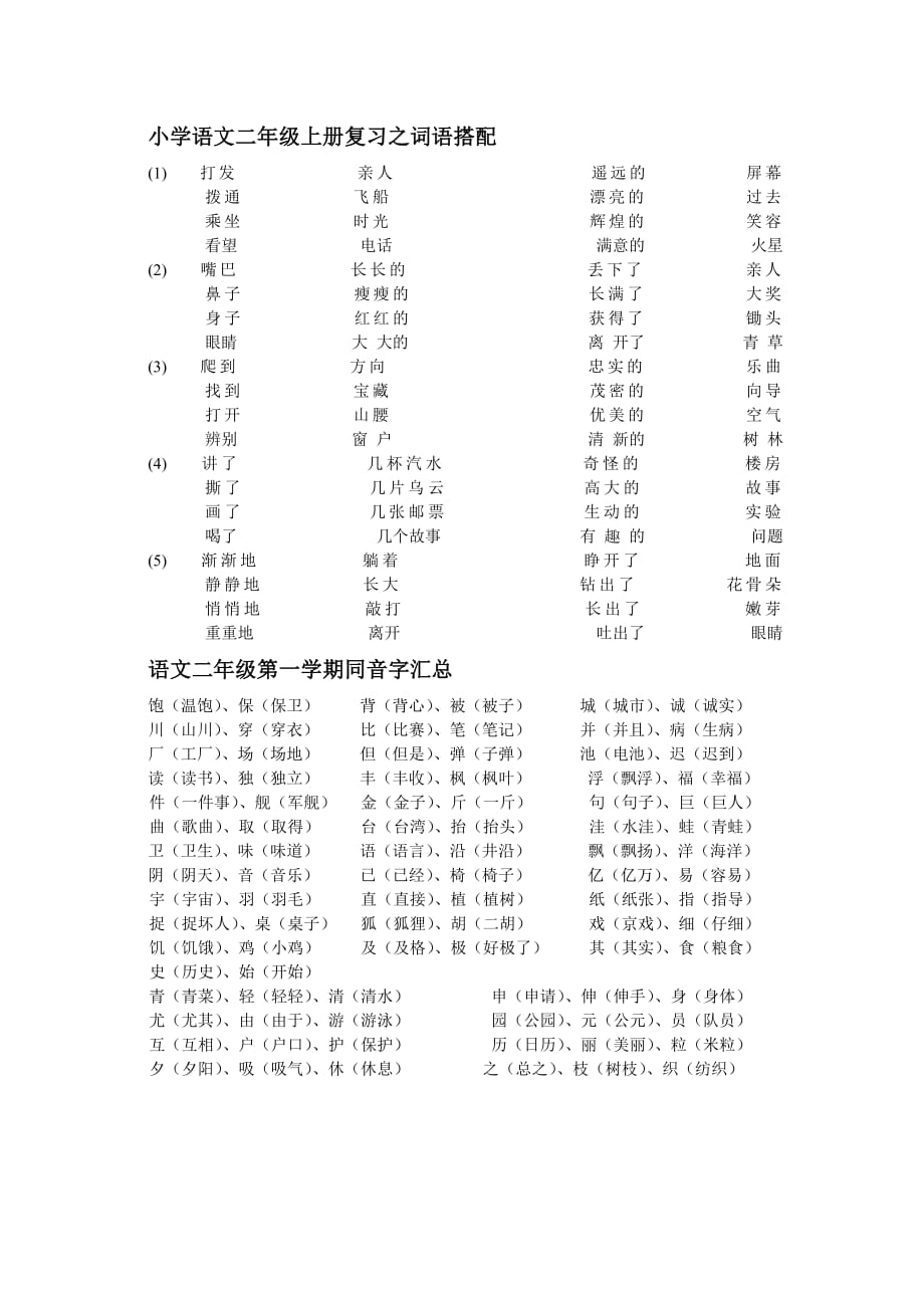 二年级语文上册反义词--修订编选_第3页