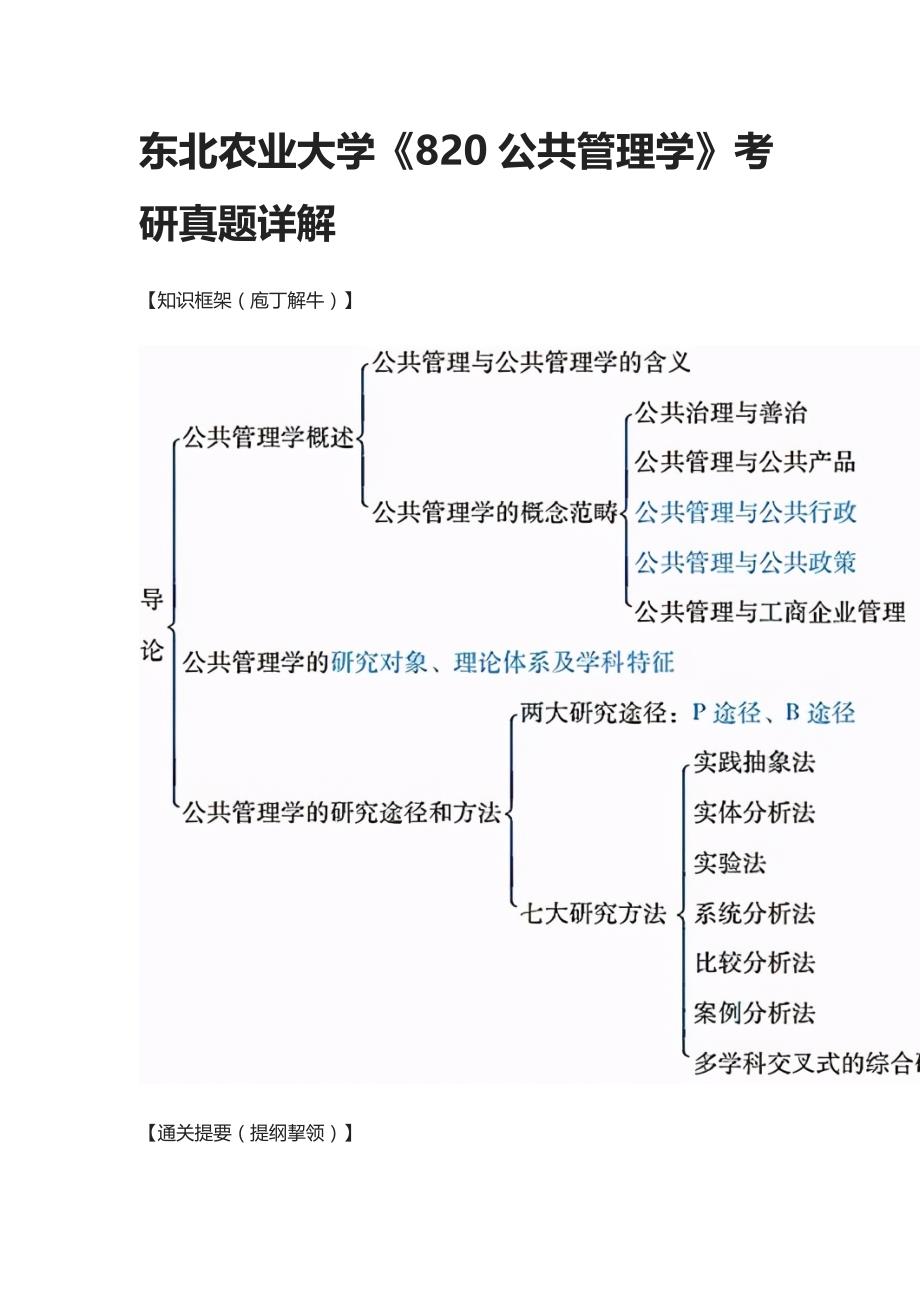 [全]东北农业大学《820公共管理学》考研真题详解_第1页