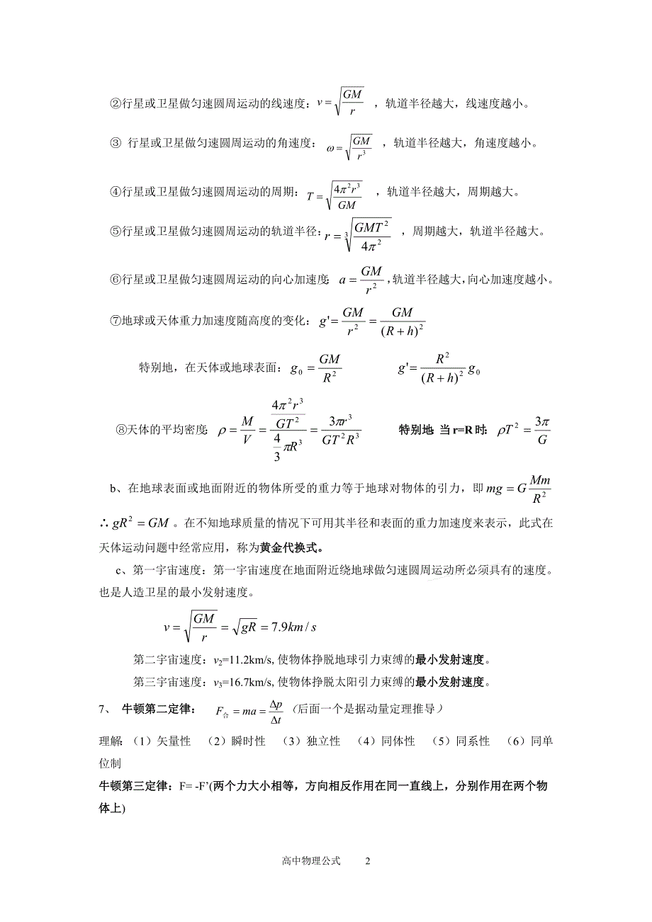 高中物理公式总结【2021精品版】-修订编选_第3页