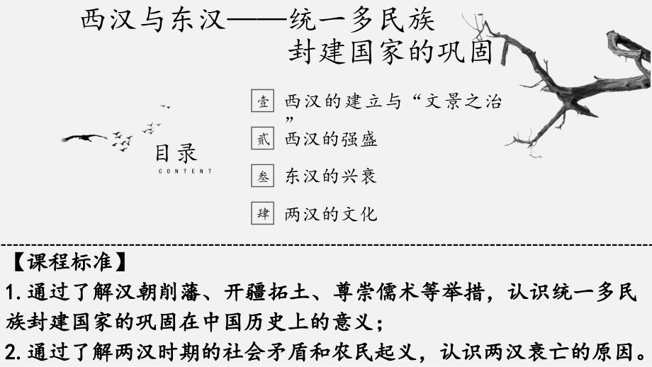 (课件)西汉与东汉——统一多民族封建国家的巩固_第1页