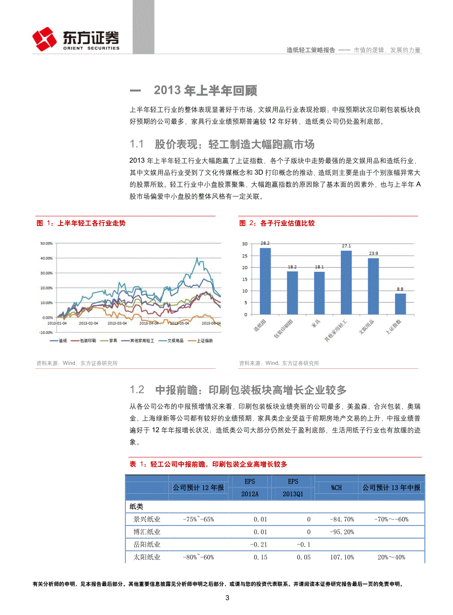 轻工制造行业：市值的逻辑发展的力量－2013年中期策略_第3页