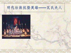 明代壮族抗倭英雄——瓦氏夫人PPT课件