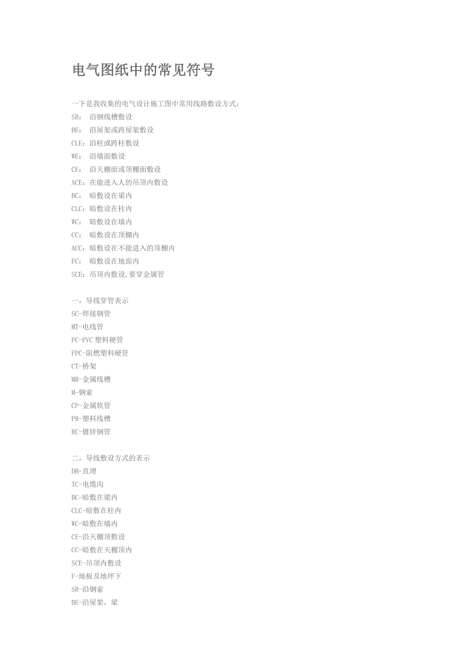 电气图纸中的常见符号-修订编选_第1页