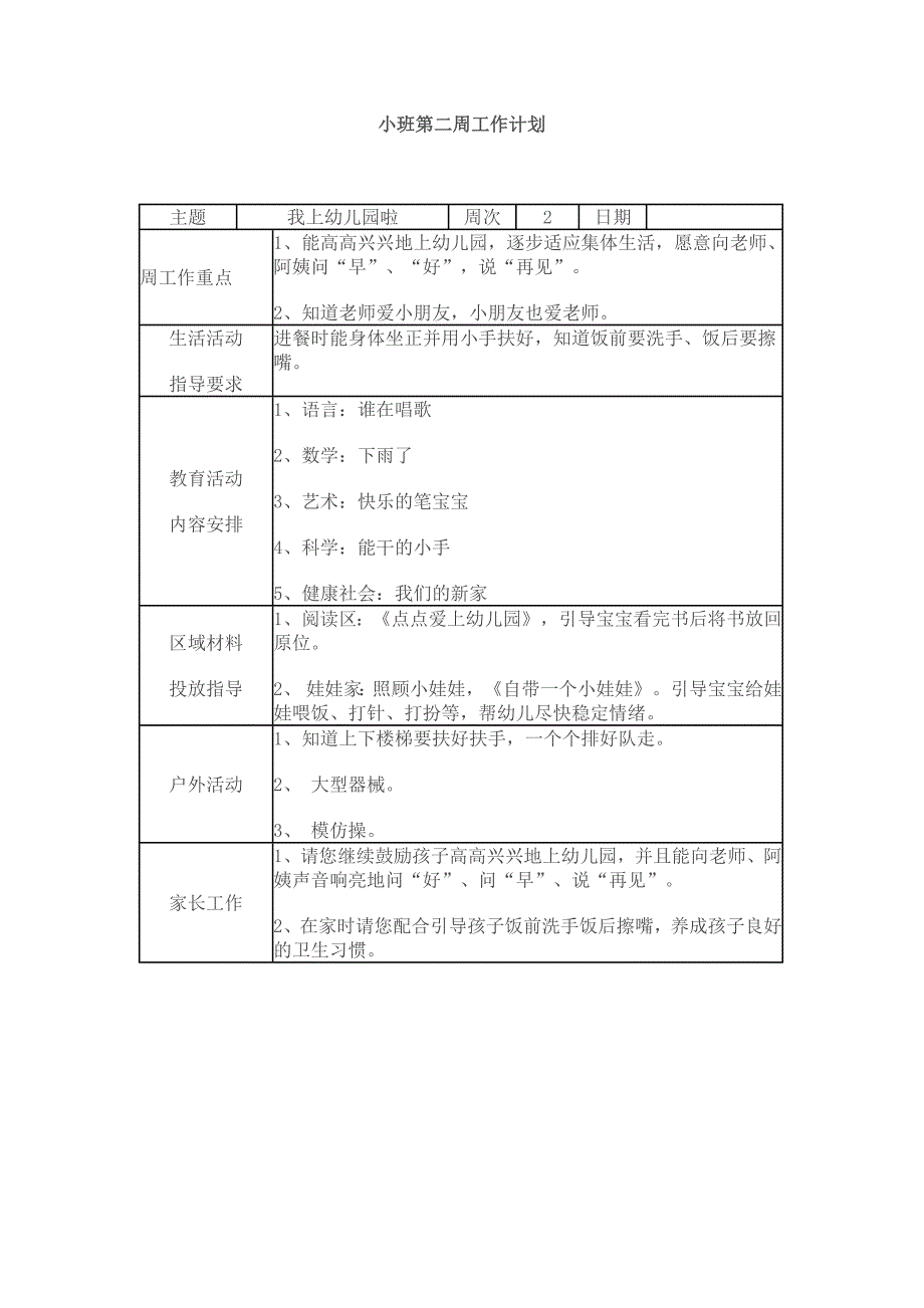 小班周工作计划上-修订编选_第2页