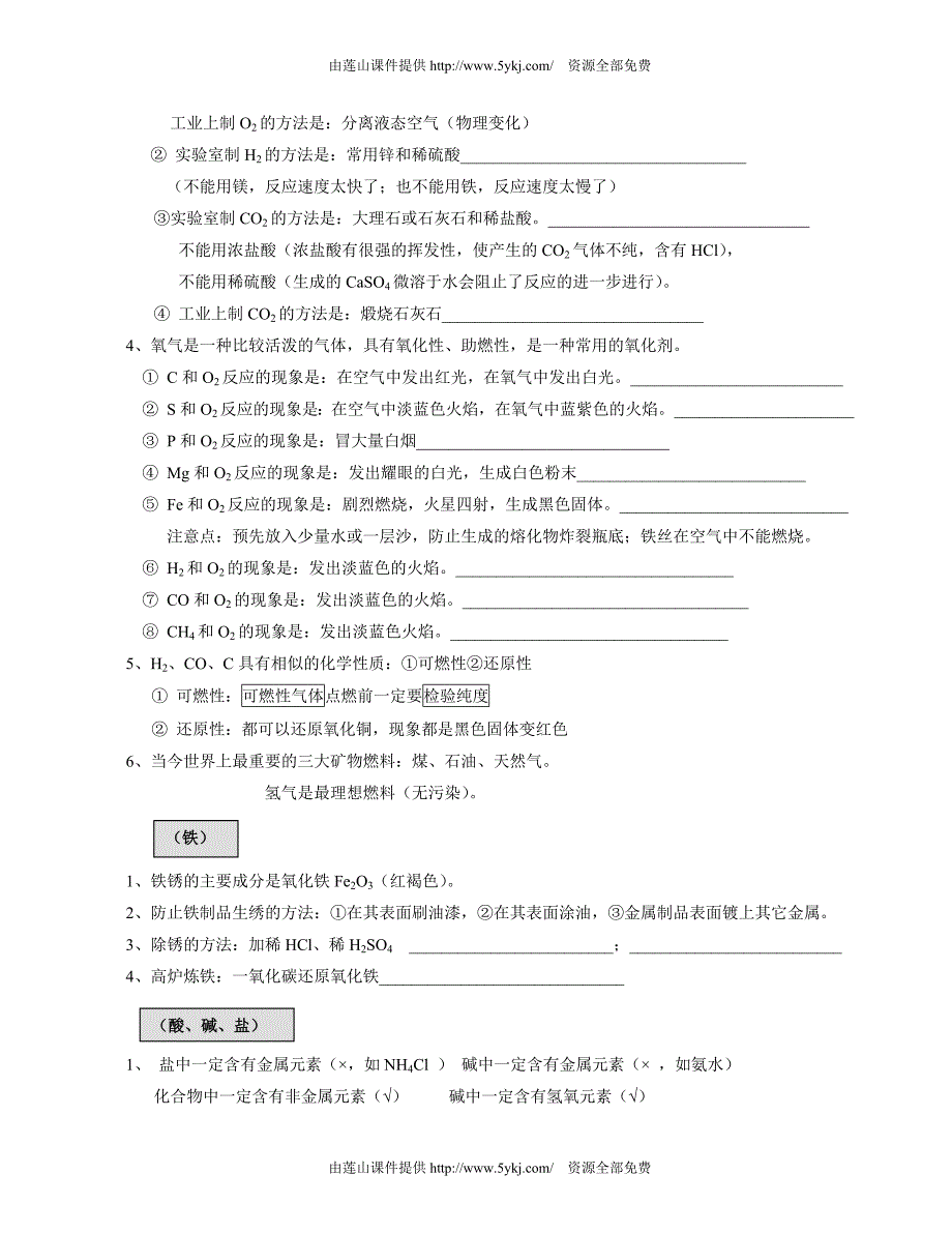 沪教版初三化学中考总复习知识点汇总--修订编选_第3页