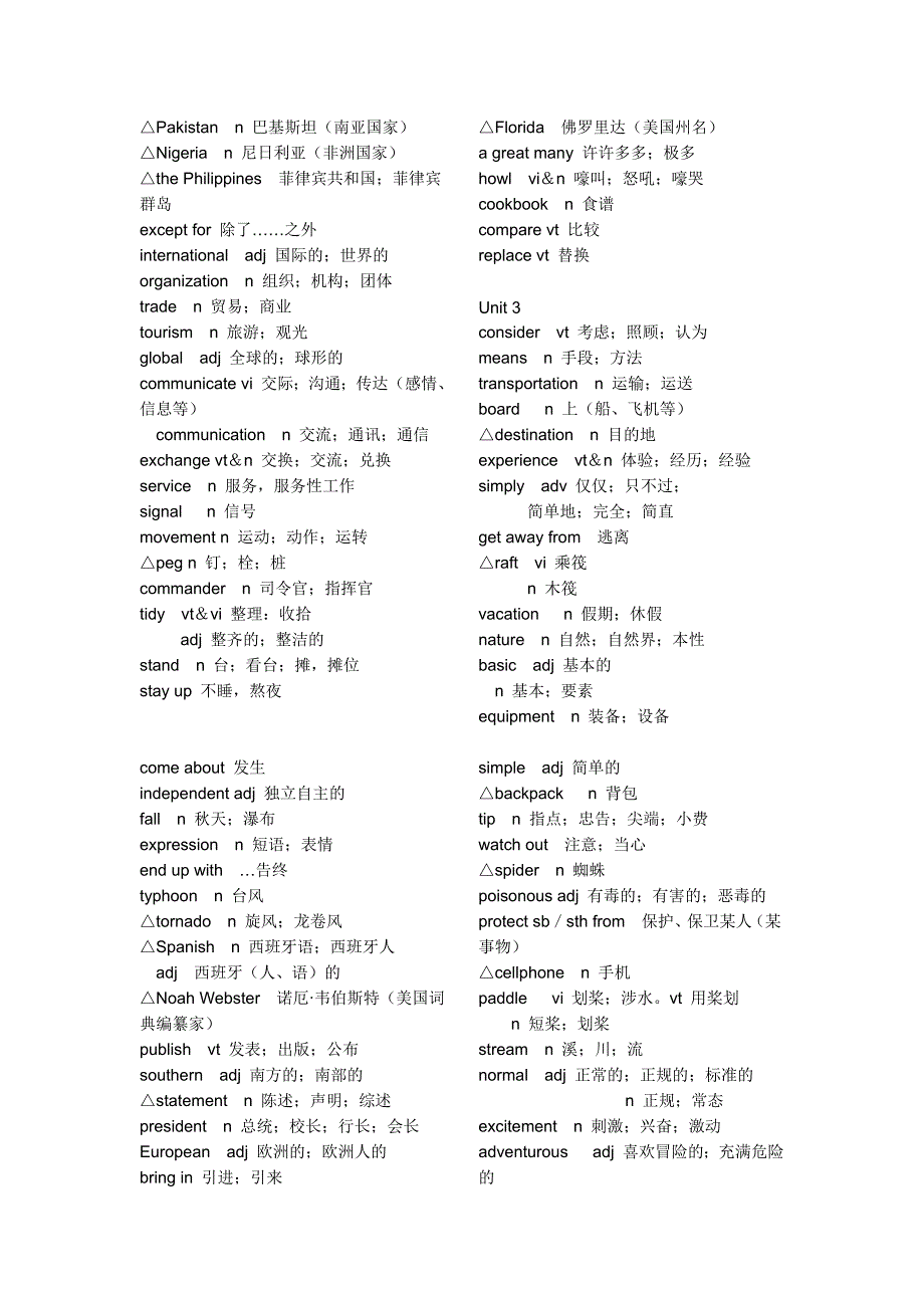 高中一年级上册英语全部单词表-修订编选_第2页