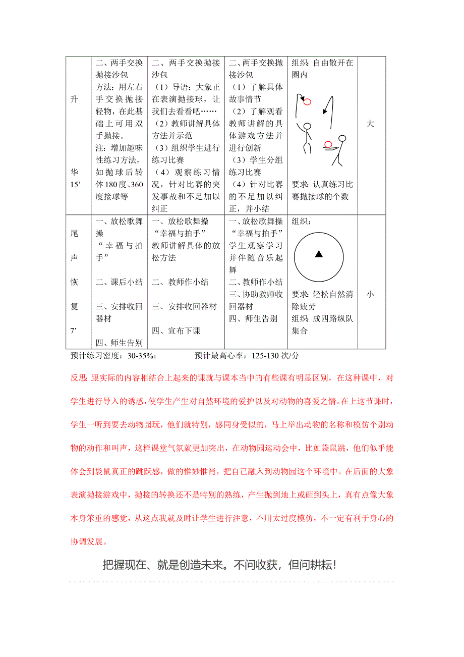 小学体育一年级上册教学设计 (4)--修订编选_第2页