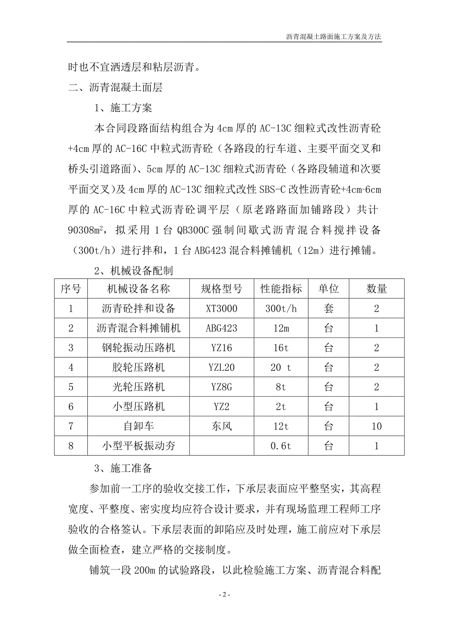 沥青混凝土路面施工方案及方法9204-修订编选_第2页