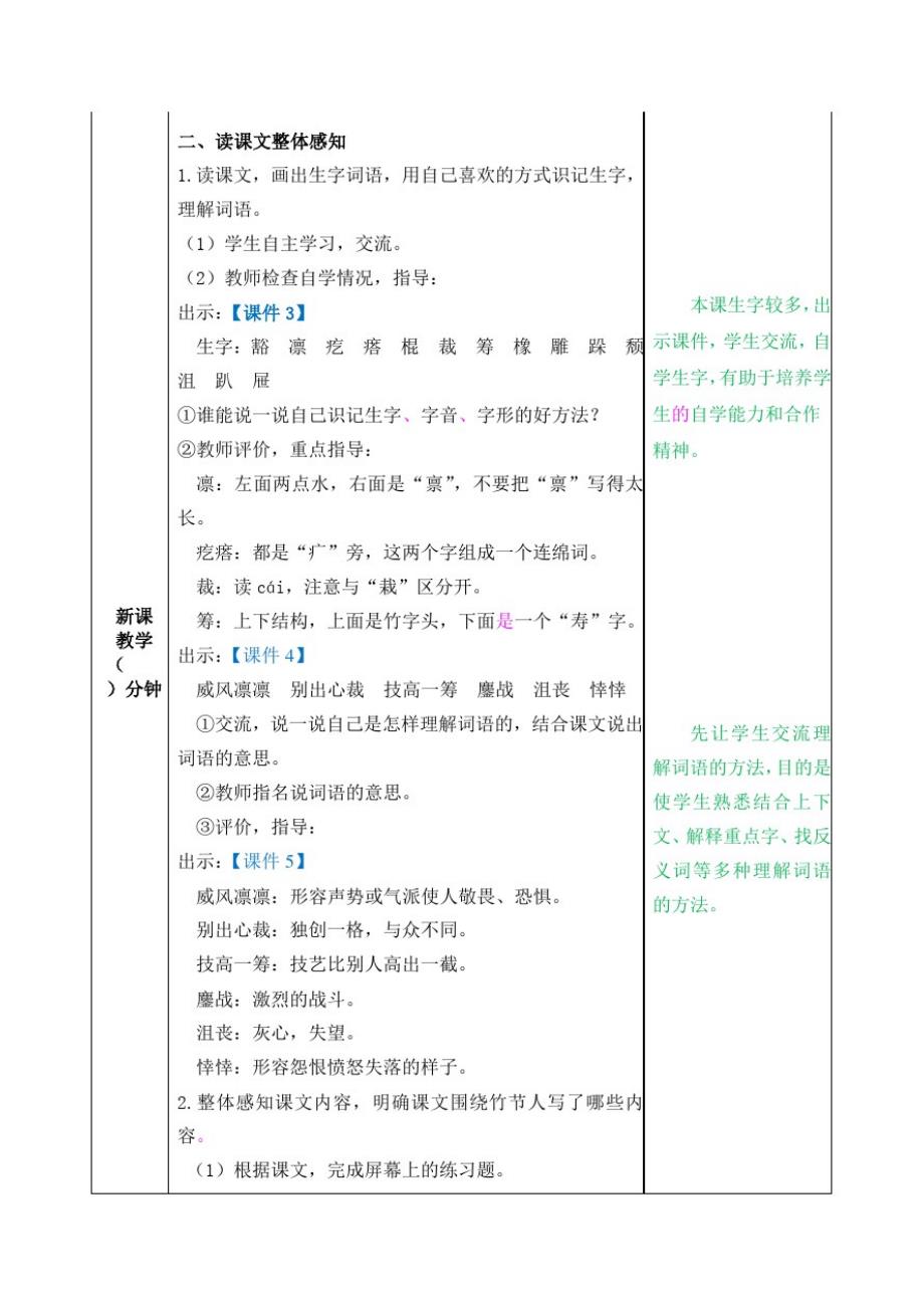 小学语文六年级上册《竹节人》讲读课文教案-_第2页