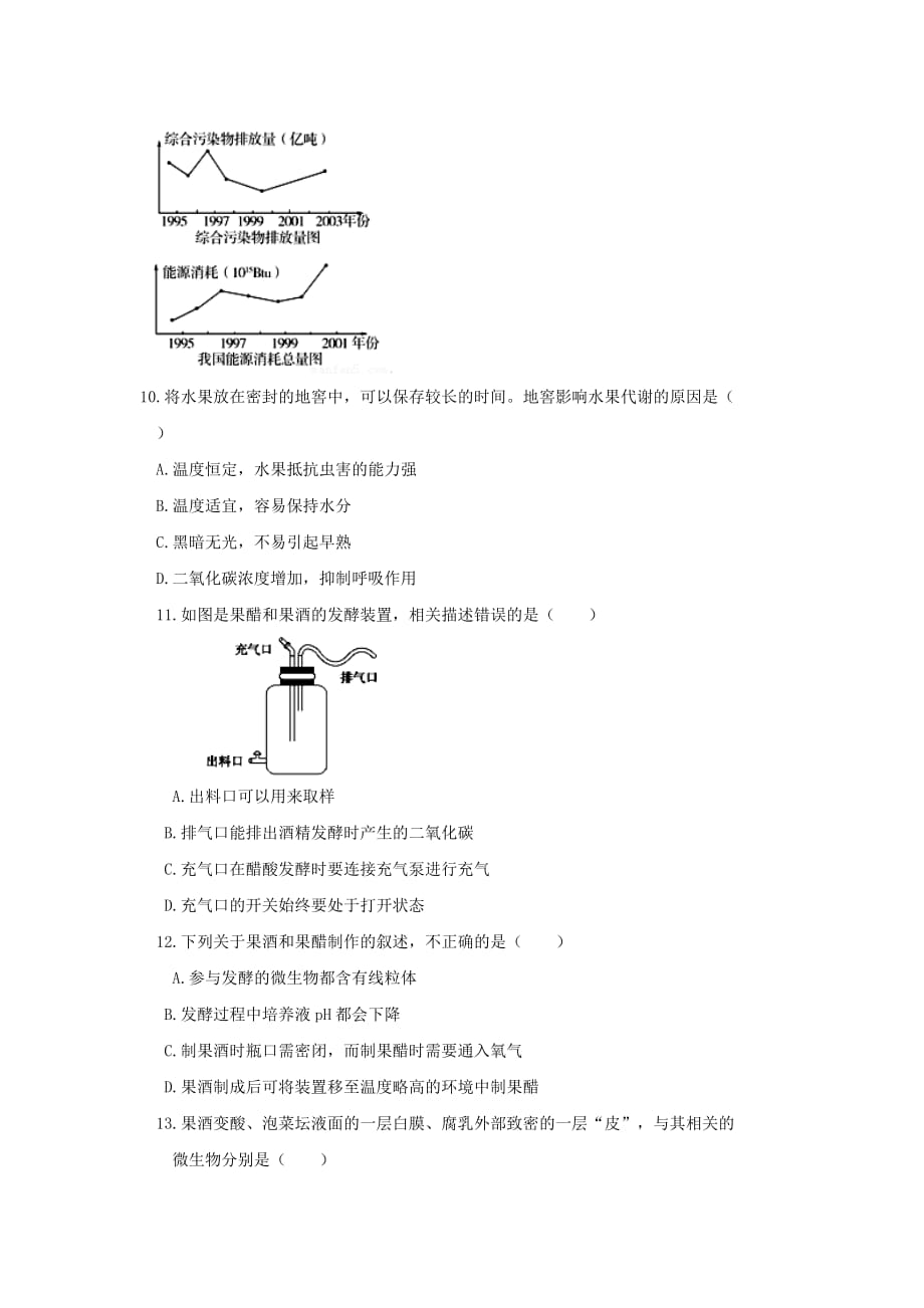 山西省怀仁县高二生物下学期期中试题（普通班）_第3页