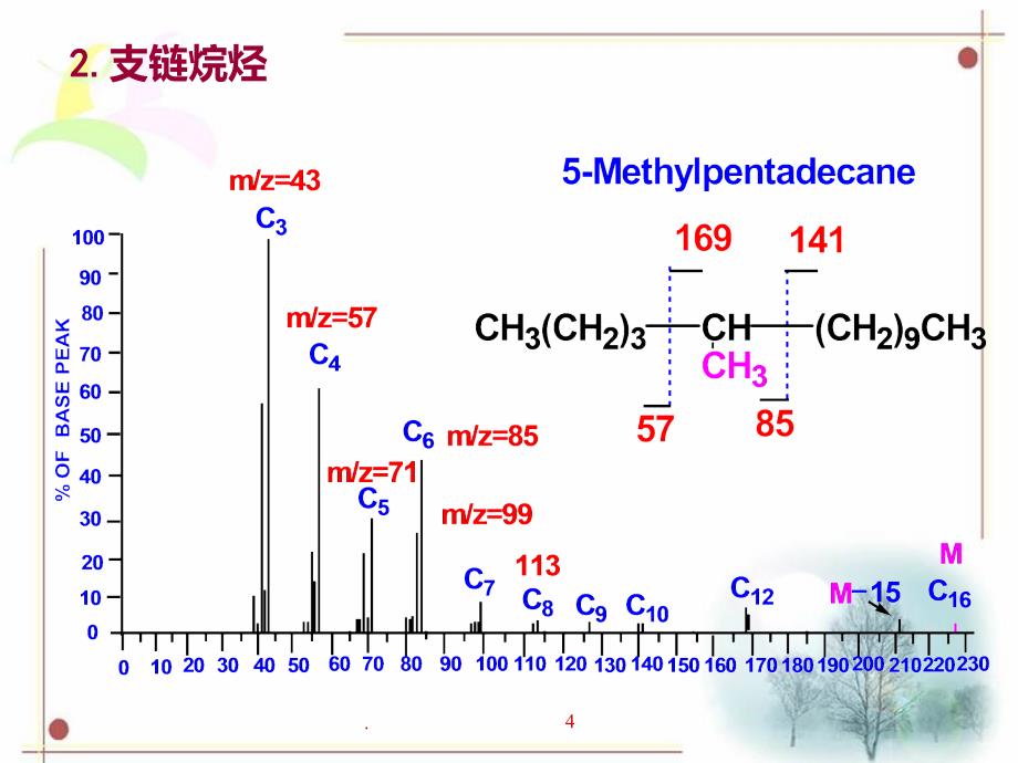 常见有机化合物的裂解方式和规律PPT课件_第4页