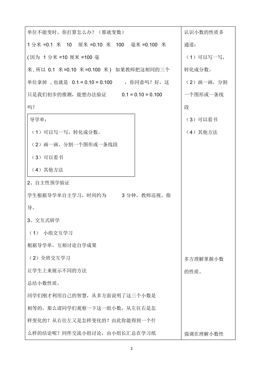 小学数学小数的性质优质课公开课教案_第2页