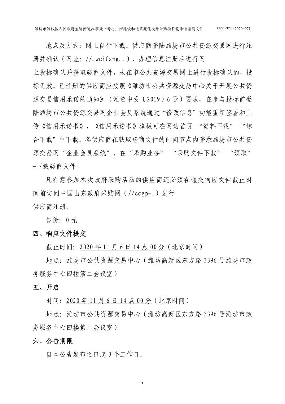 望留街道办事处平寿村主街建设和道路亮化提升采购项目招标文件_第4页