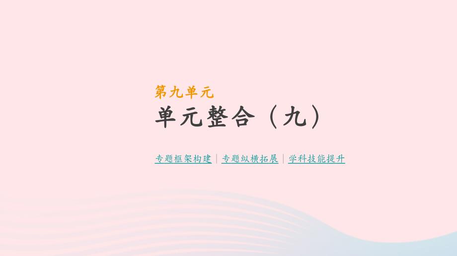 高考历史一轮复习第9单元中国特色社会主义建设的道路单元整合课件新人教版_第1页