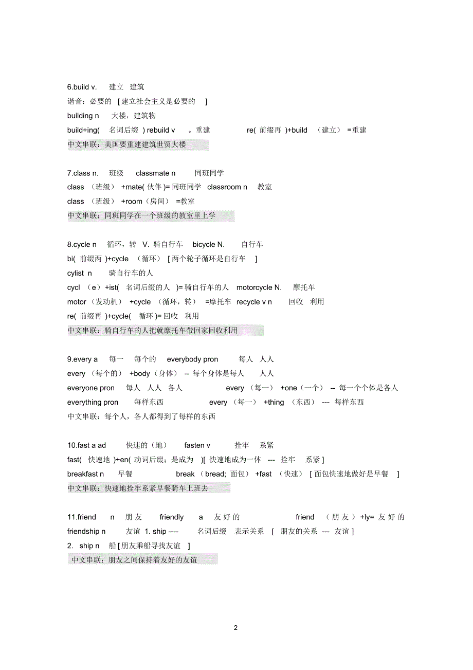 初中英语单词联系记忆法_第2页