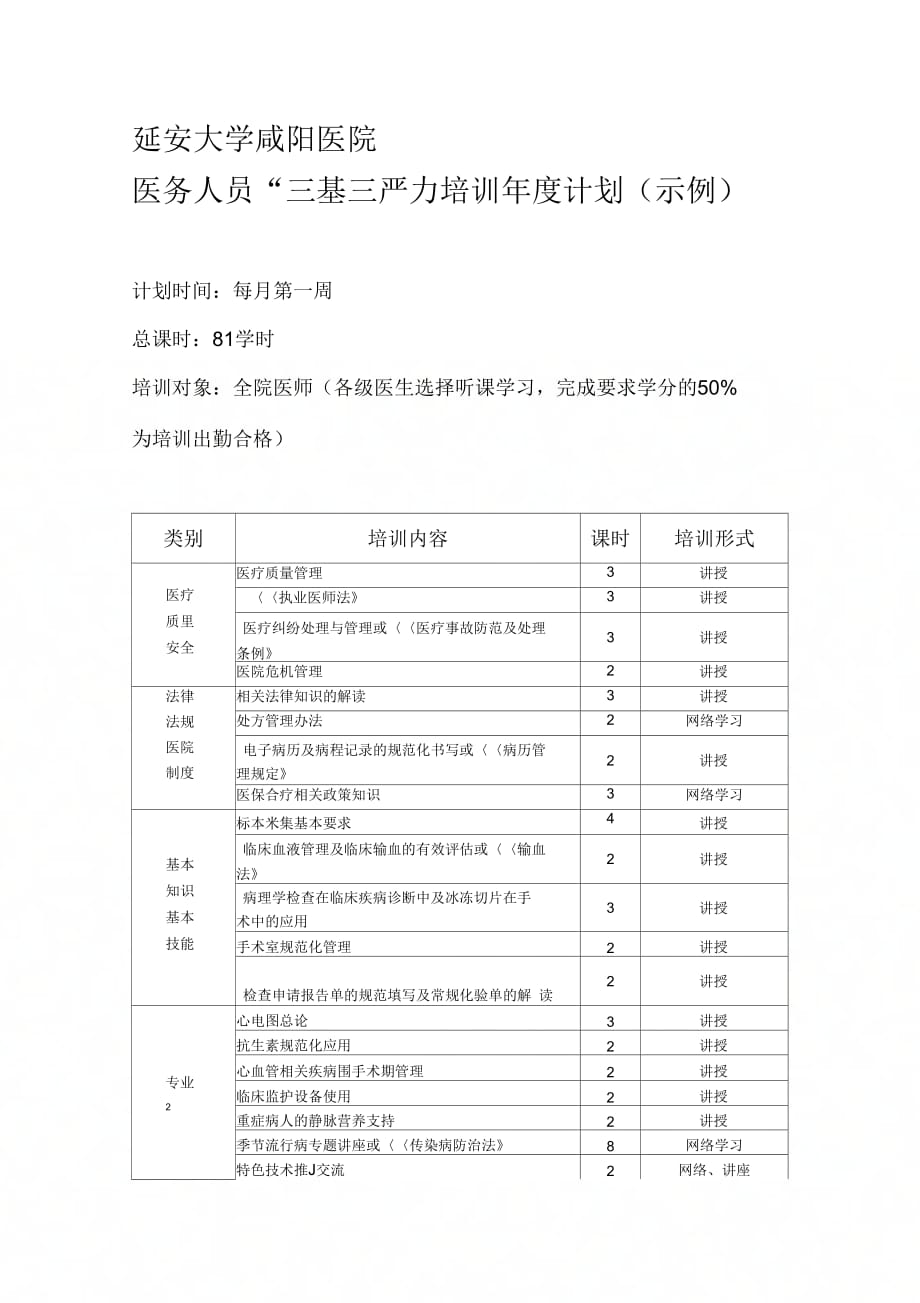 三基三严培训年度计划_第1页