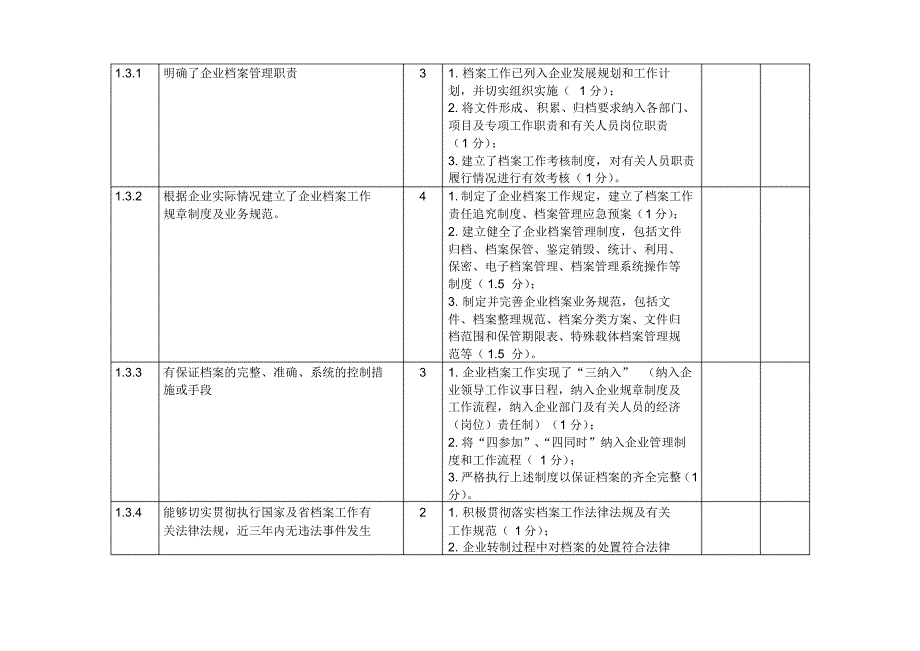 企业档案工作等级评定标准_第2页