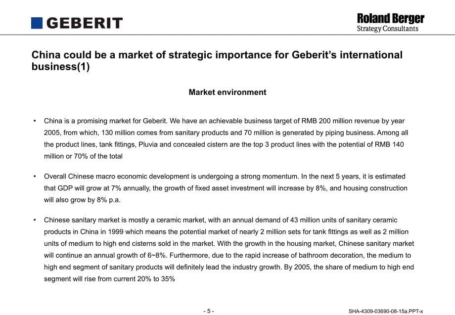 Strategic re-engineering of Geberit Chinat 7_第5页