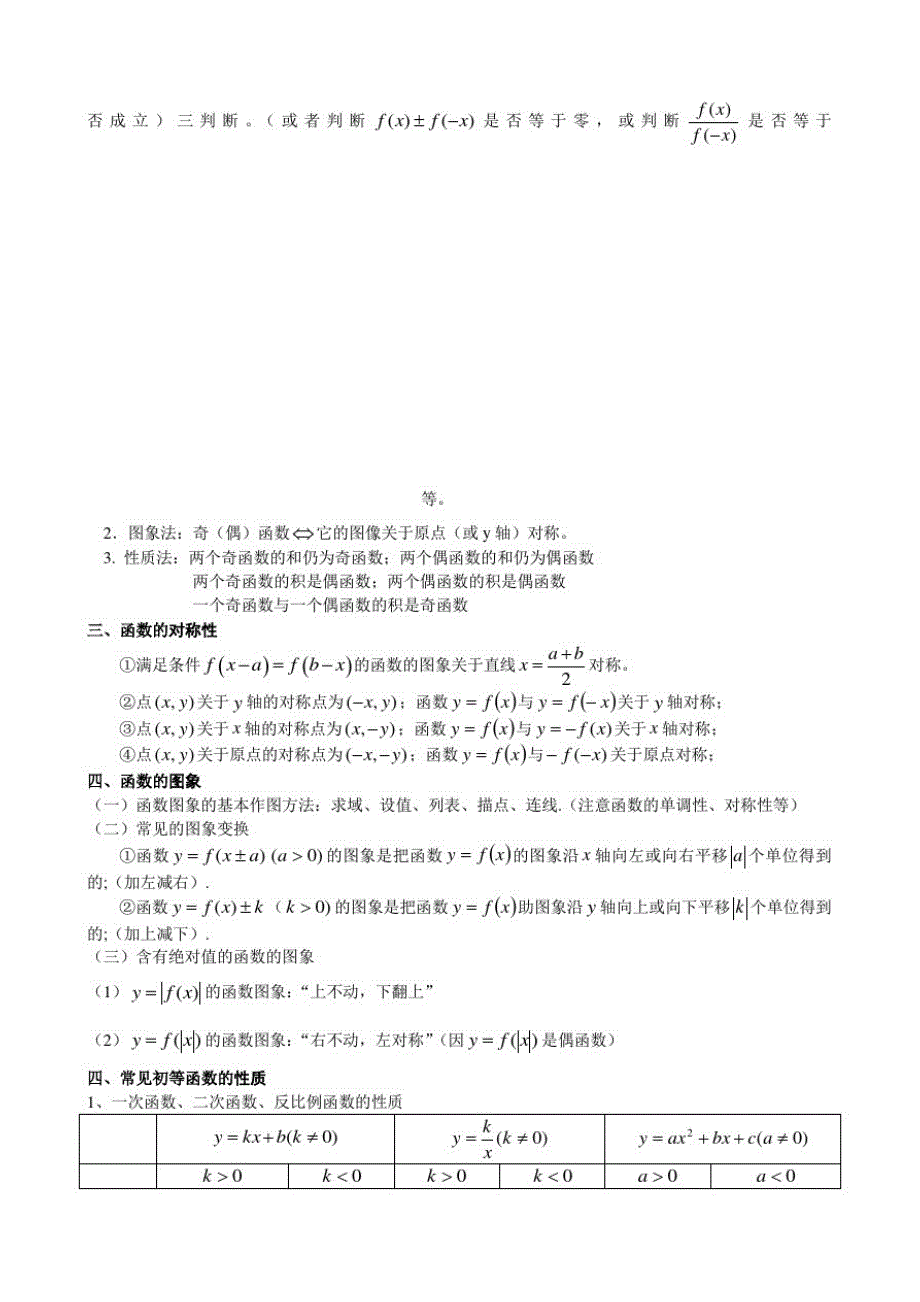 高一数学同步练习(函数的性质)(学生版)_第2页