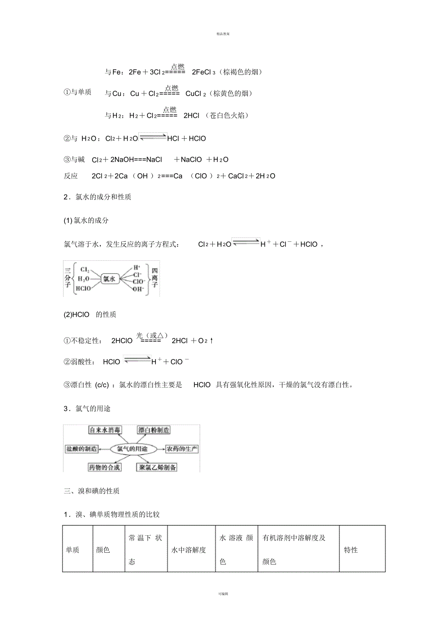 高考化学总复习第四单元氯、溴、碘及其化合物新人教版_第3页