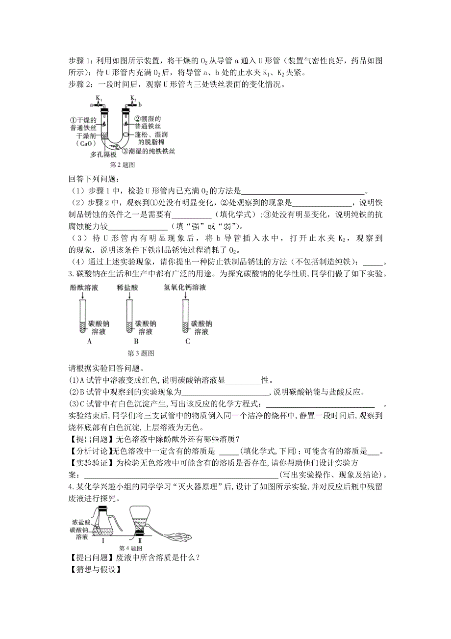 中学化学 科学探究型实验 教案_第2页