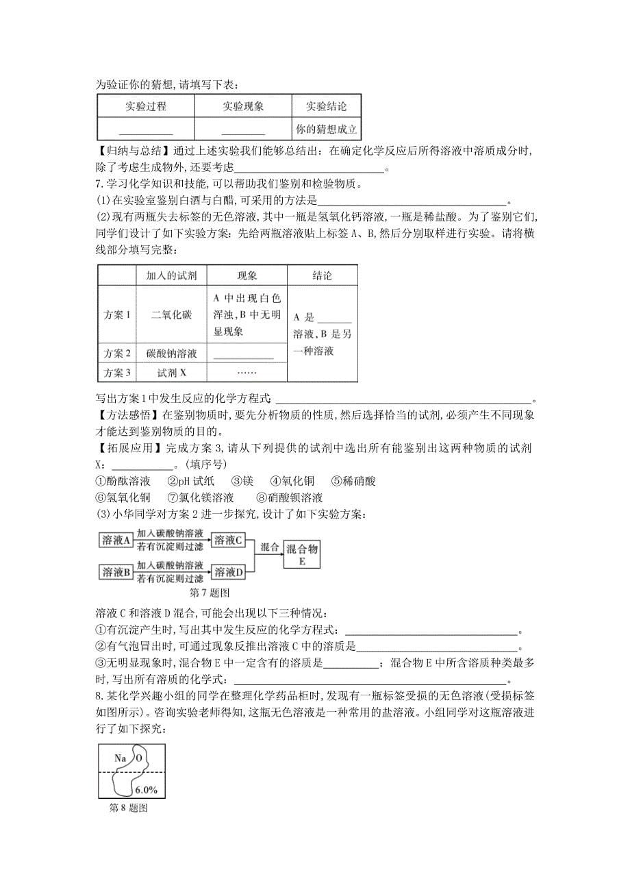 中学化学 科学探究型实验 教案_第5页