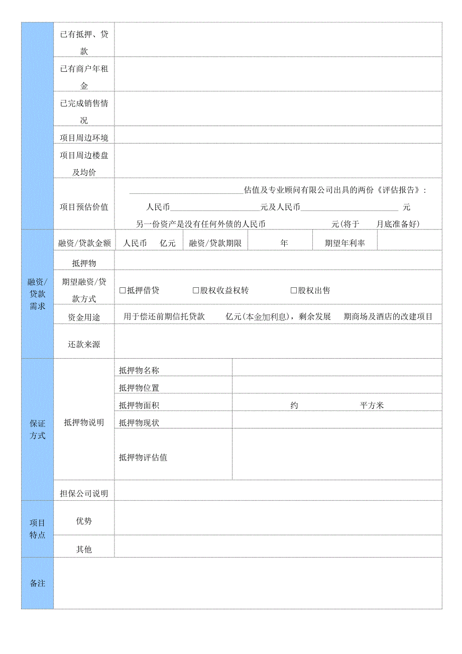 融资申请表(范本)._第2页