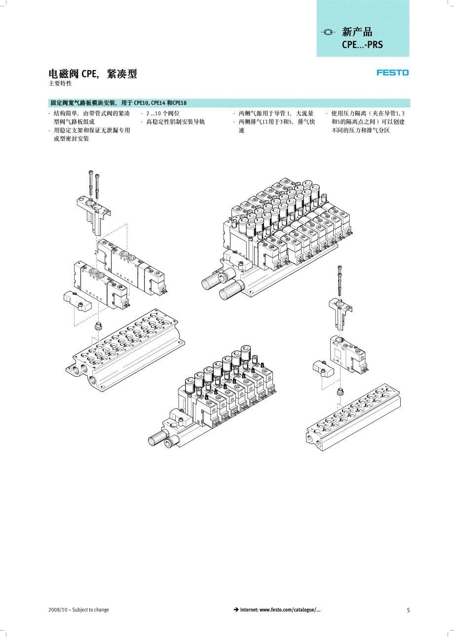 212编号festo费斯托普通气动阀使用说明_第5页