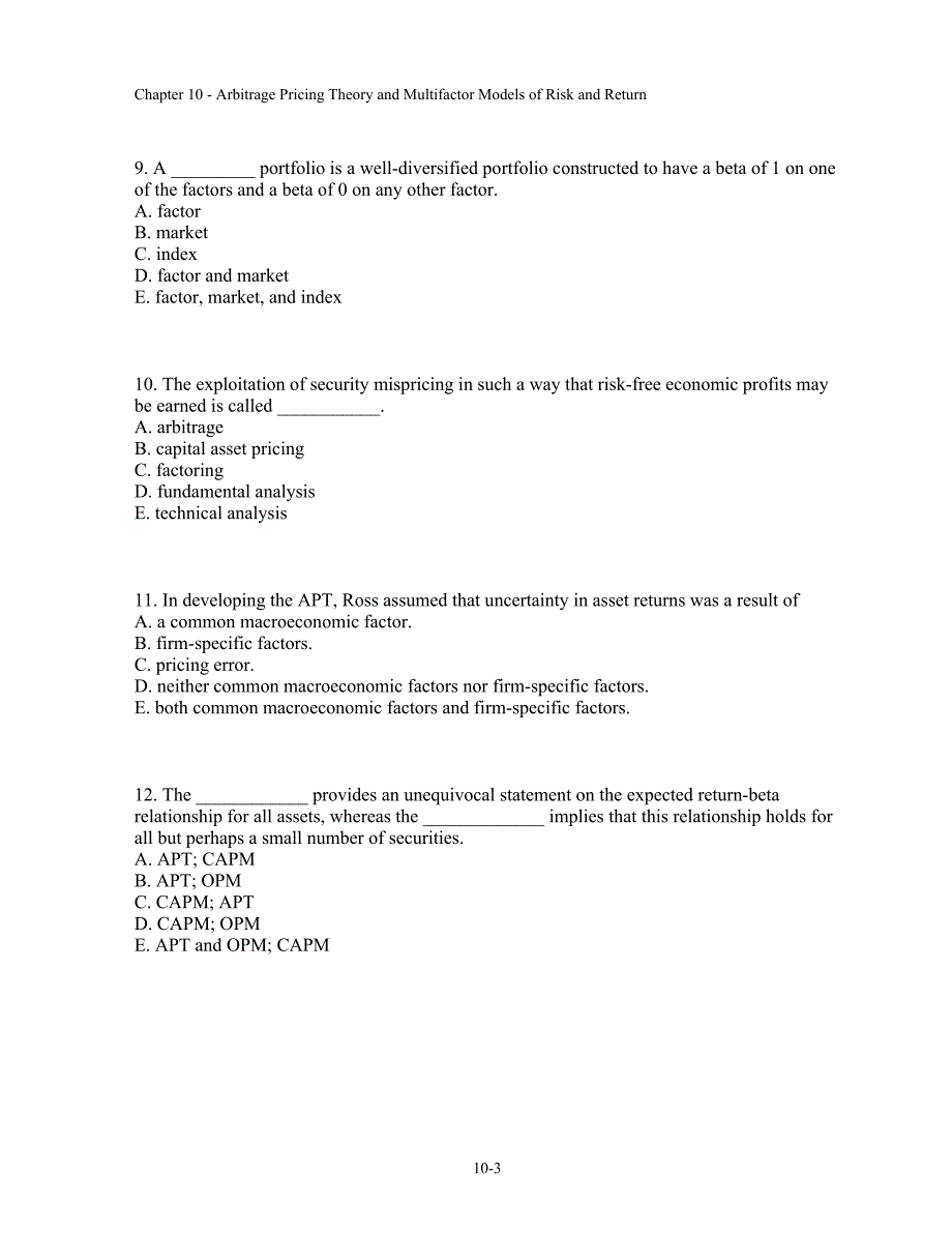 投资学课后答案APT_第3页