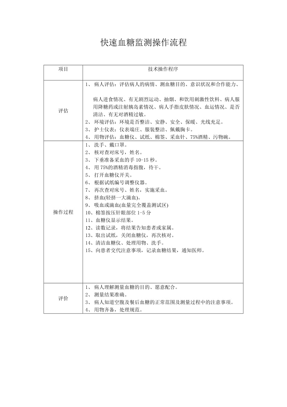 快速血糖仪操作程序及流程._第1页