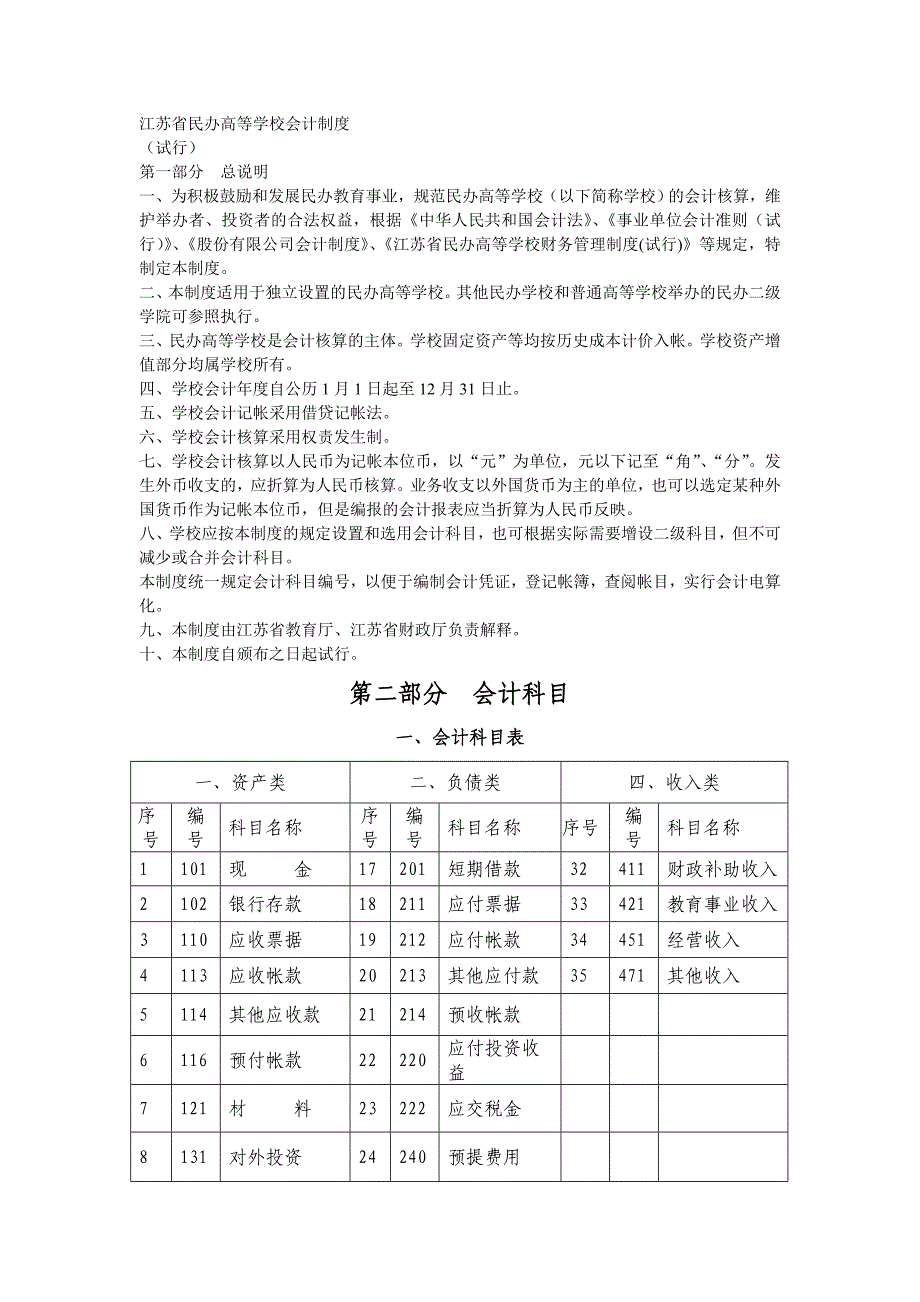 江苏省民办高等学校会计制度._第1页