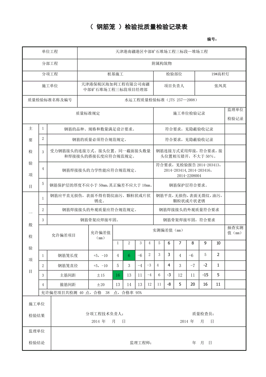 灌注桩钢筋笼检验批质量验收记录_第3页